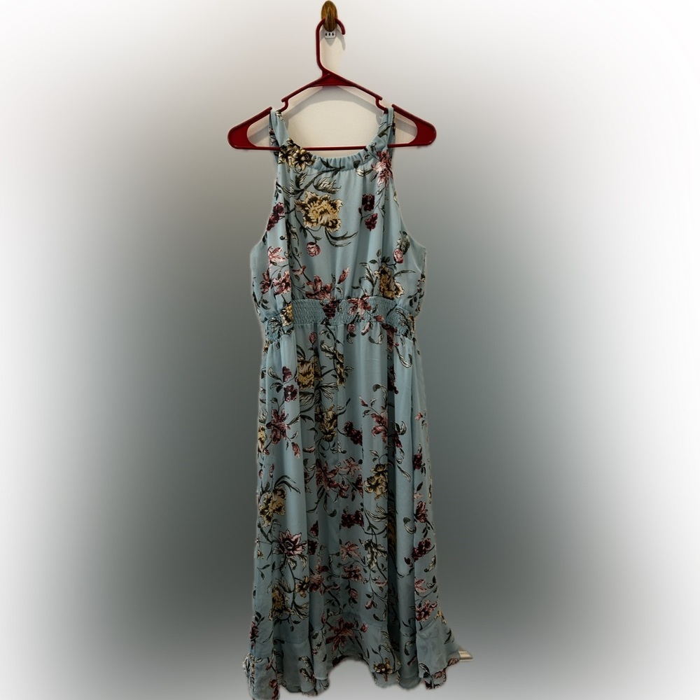 EST. 1946 Floral Blue Sleeveless Dress - Picture 2 of 10